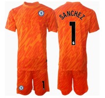 Chelsea Robert Sanchez #1 Bramkarskie Koszulka Podstawowa dzieci 2024-25 Krótki Rękaw (+ krótkie spodenki)